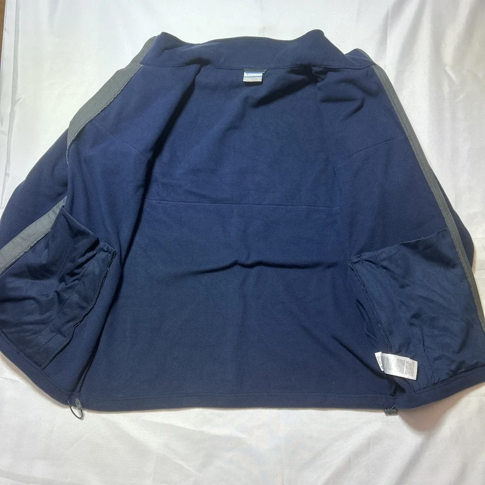Columbia Auburn University Tigers Jacket Men's XL Blue Full Zip Fleece Excellent